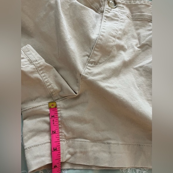 LOFT Women’s Washed Twill 4” Shorts 97% Cotton, Flat Front, Pockets; Size 14 - Picture 7 of 7